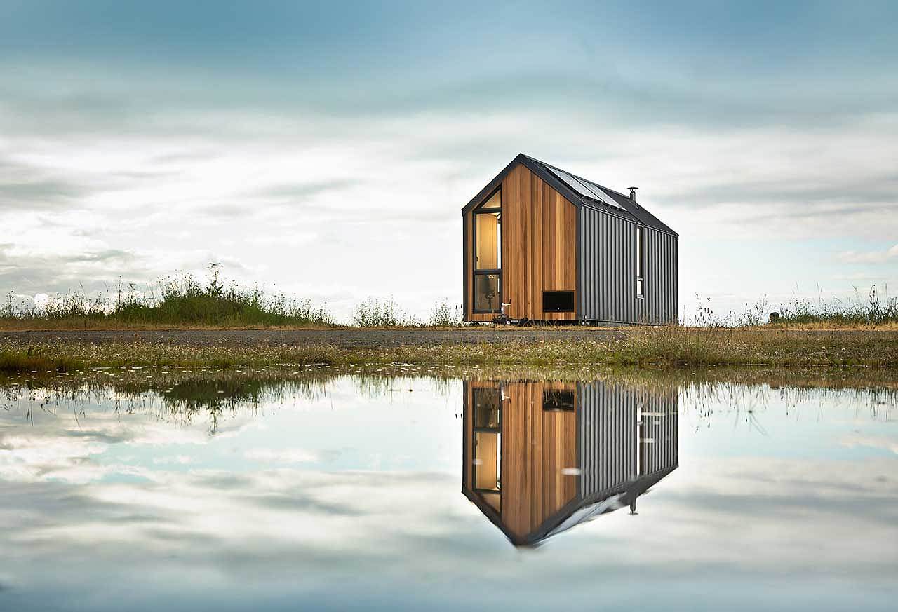 Modern Shed，后院棚屋，便携式房屋，有轮子，