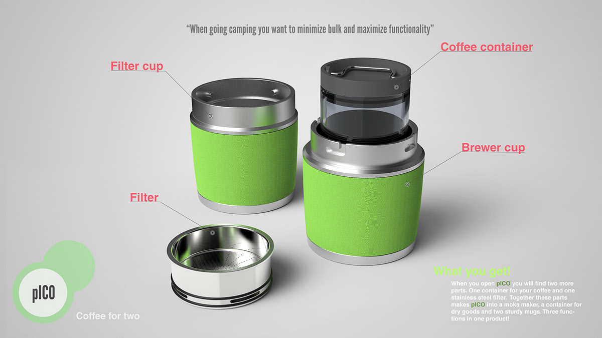 Pico coffee machine，Water cup，Sealed container，Multifunctional collection，