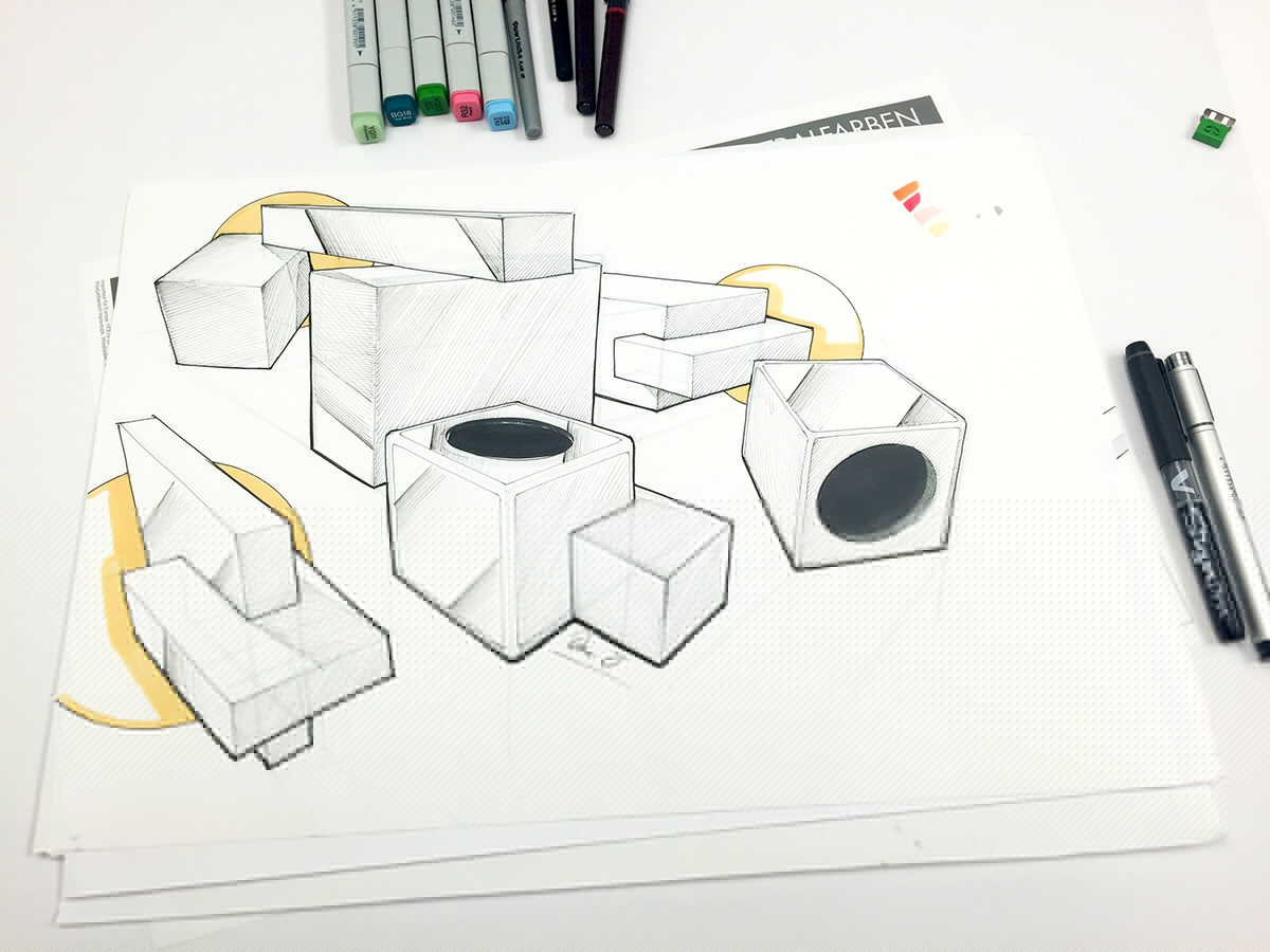 Hand drawn draft，Design appreciation，