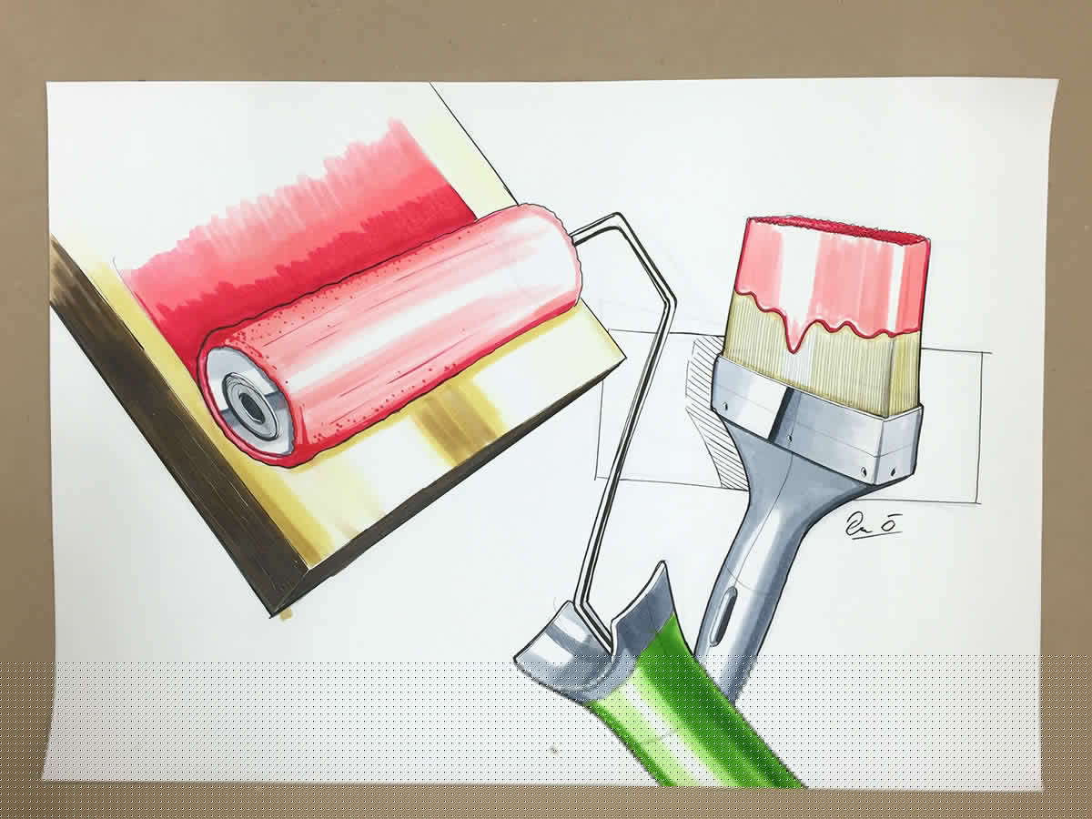 Hand drawn draft，Design appreciation，