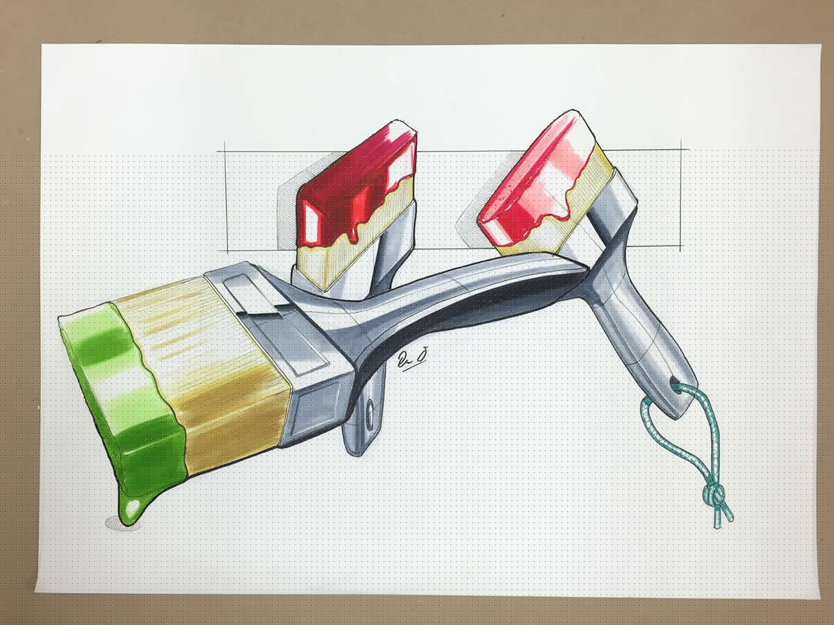 Hand drawn draft，Design appreciation，