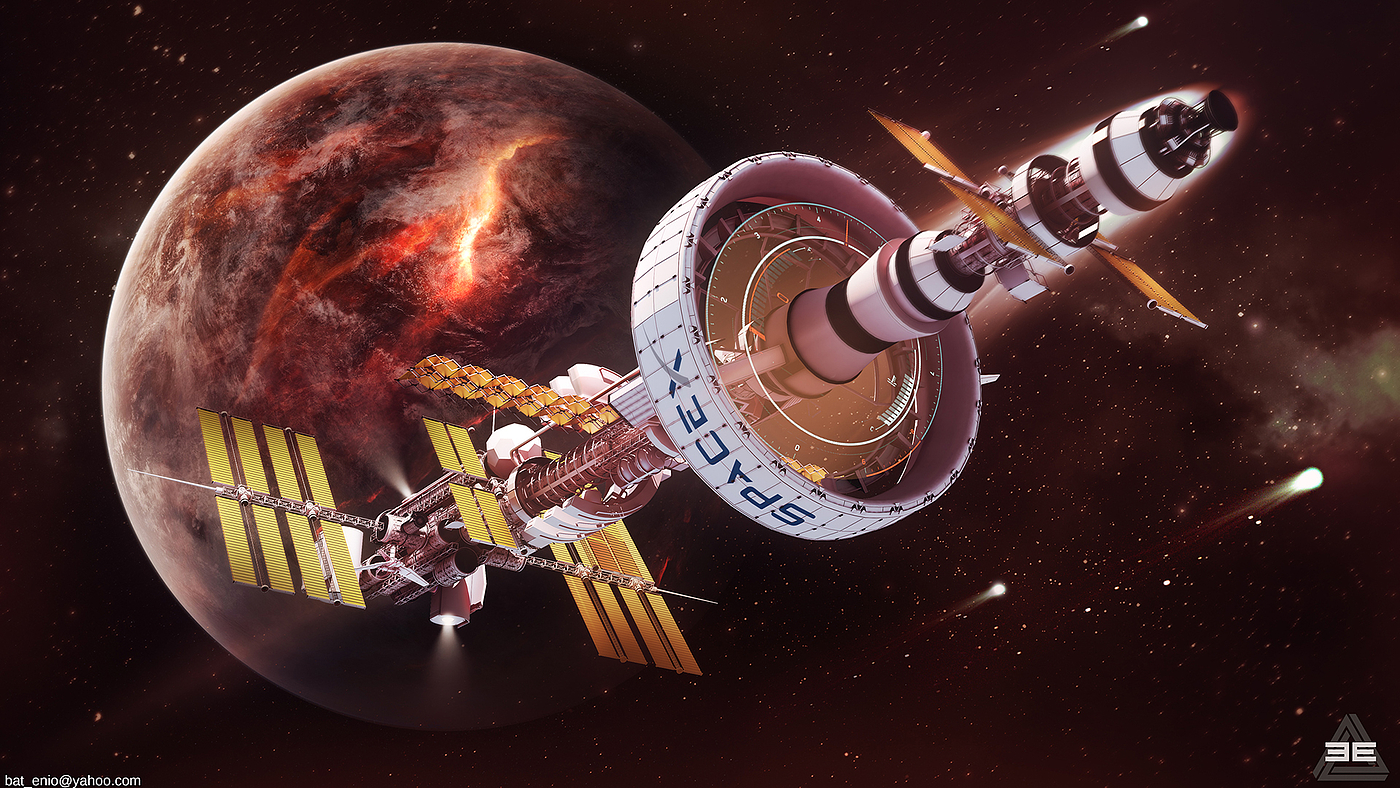 space ship，conceptual design，space station，
