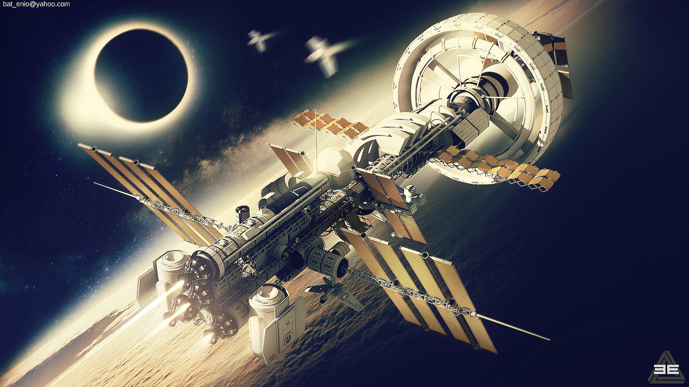 space ship，conceptual design，space station，