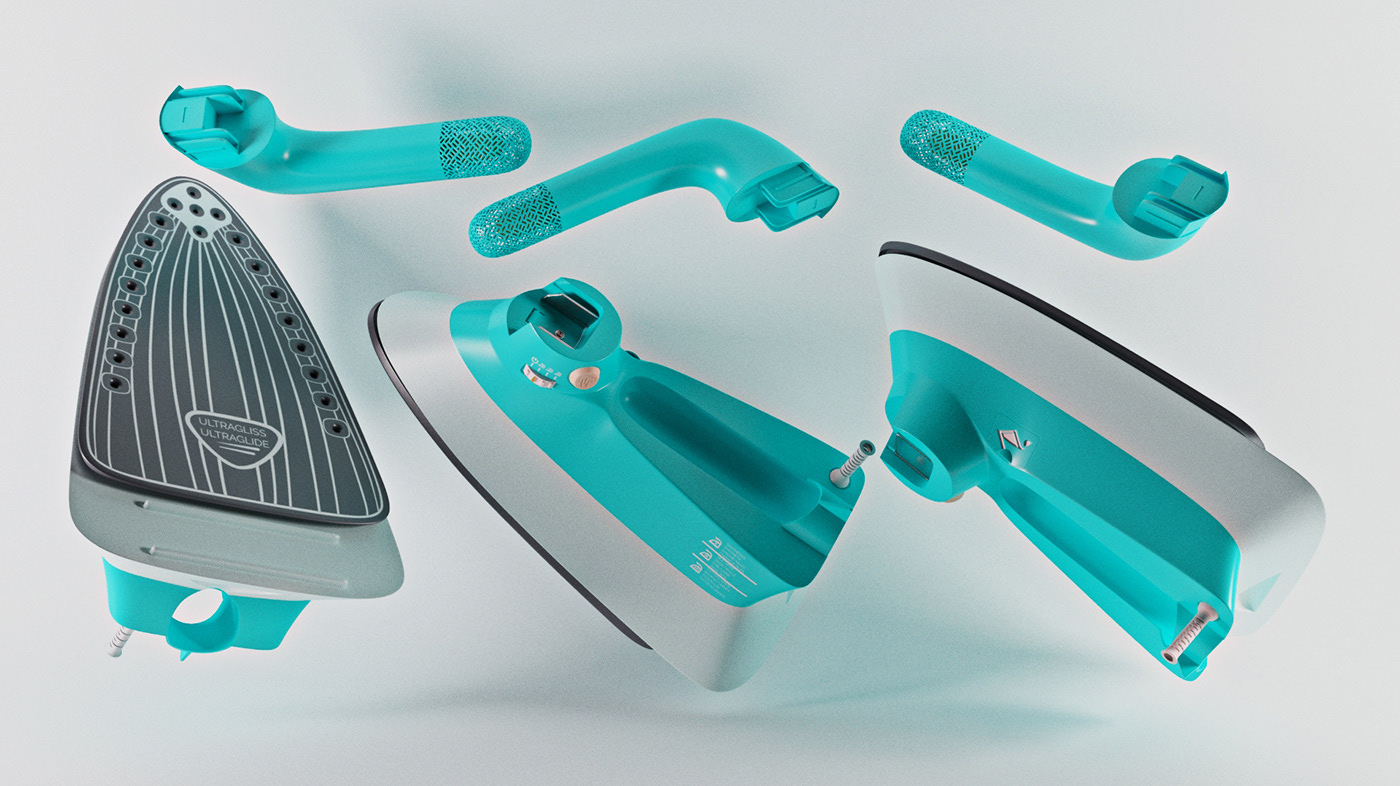 Electric iron，small home appliances，originality，S T E A M I R O N，