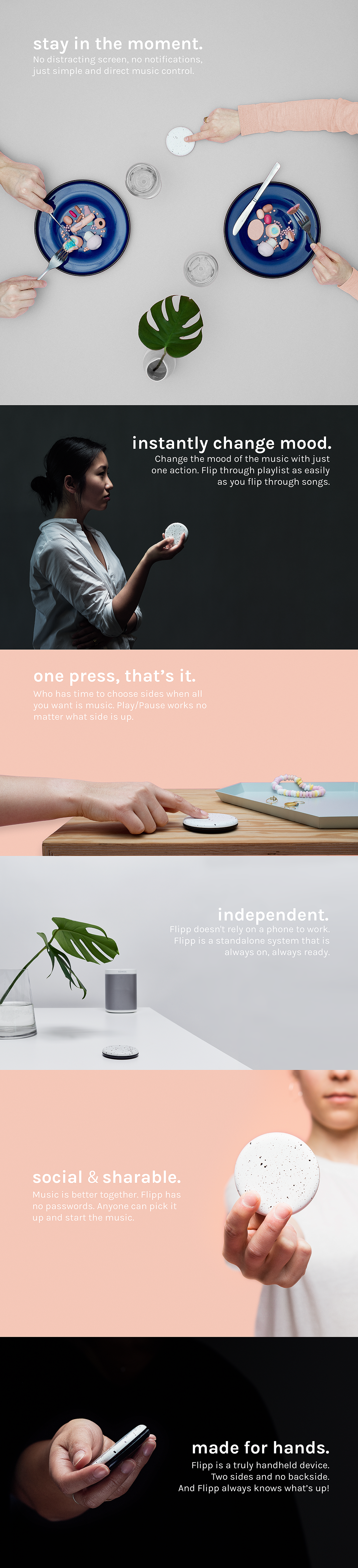 flipp，Wireless music remote control，Wireless device interconnection，