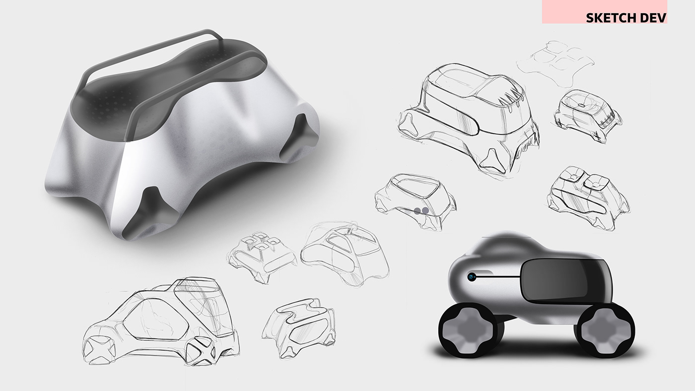 TEEMO，Adolescent autonomous mobile system，industrial design，vehicle，