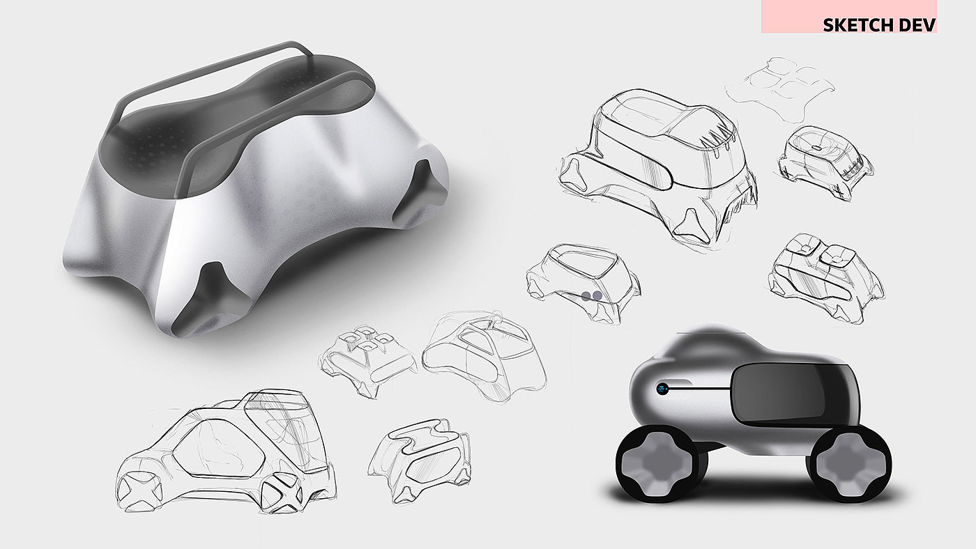 TEEMO，Adolescent autonomous mobile system，industrial design，vehicle，
