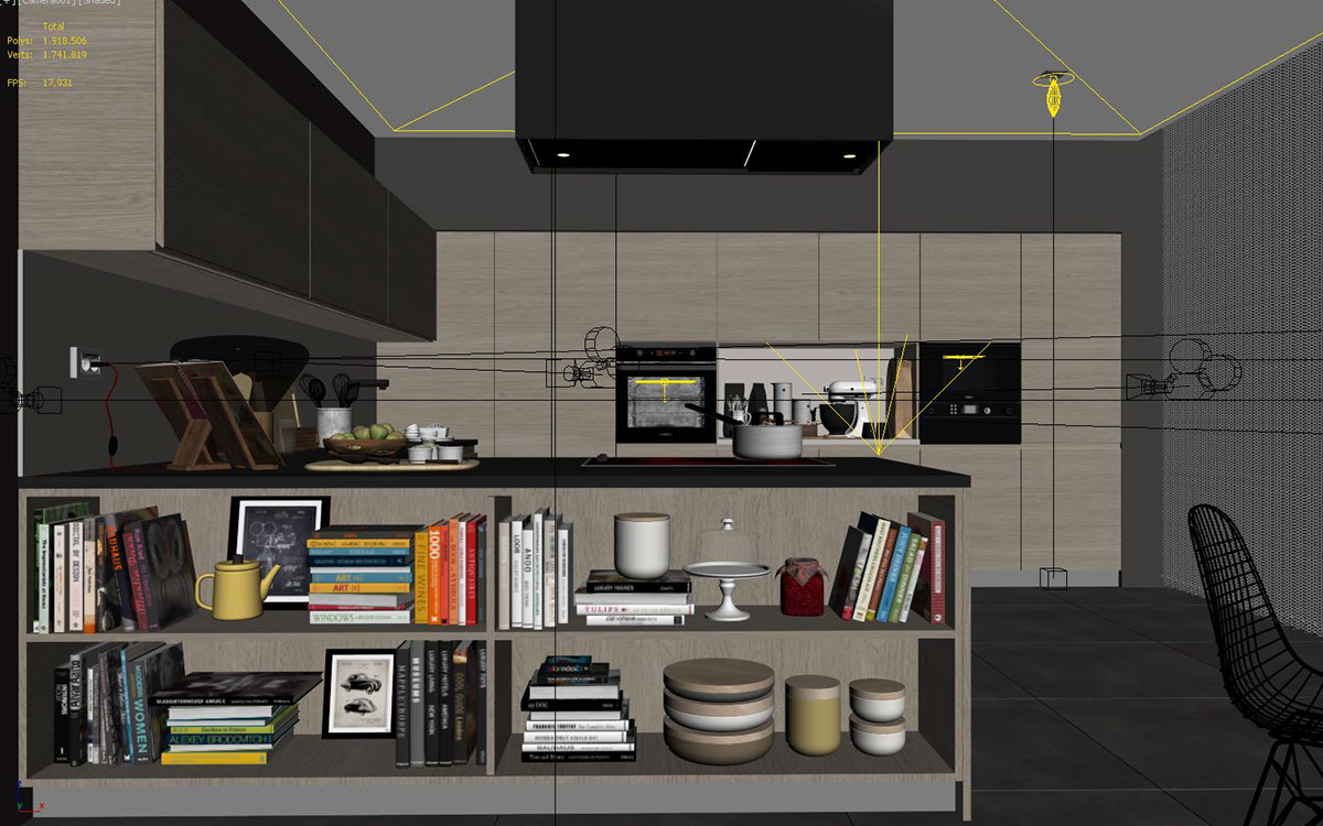 Kitchen design，Interior decoration，Interior design，Design modeling and process，