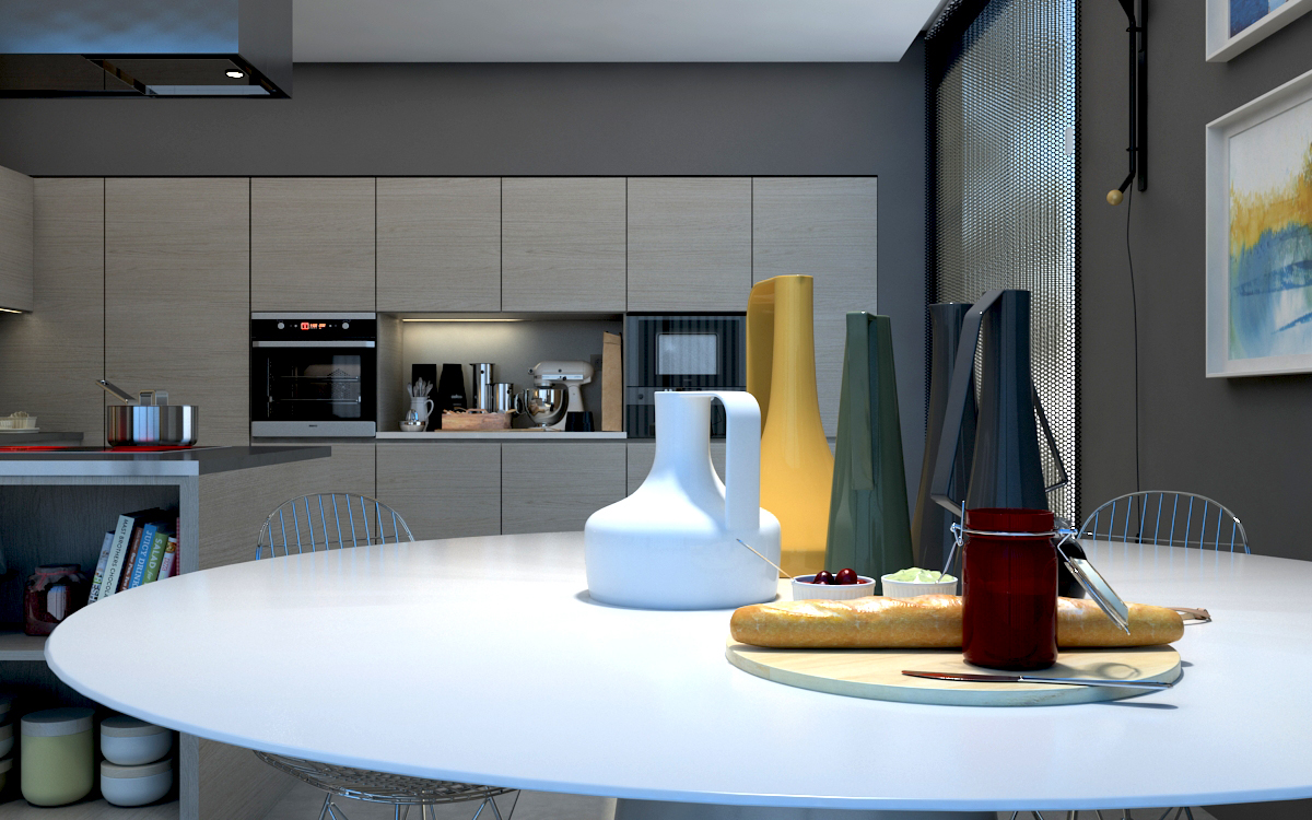 Kitchen design，Interior decoration，Interior design，Design modeling and process，