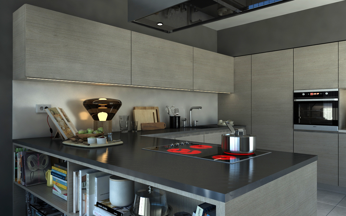 Kitchen design，Interior decoration，Interior design，Design modeling and process，
