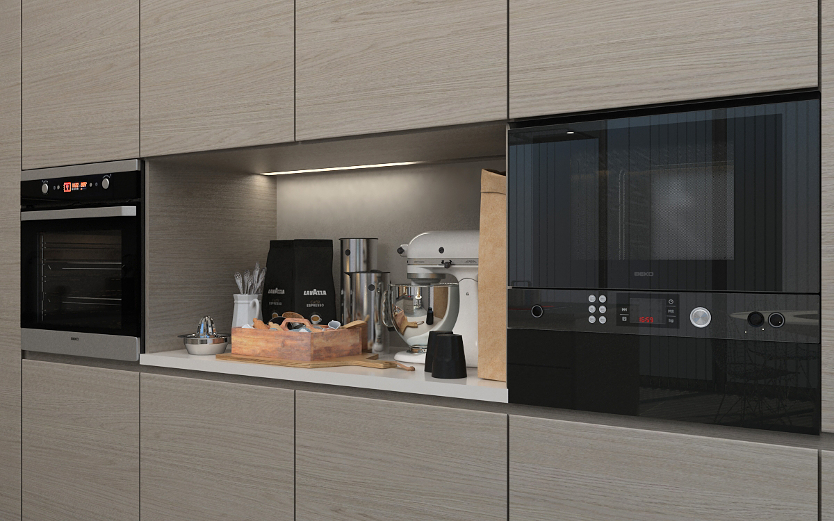 Kitchen design，Interior decoration，Interior design，Design modeling and process，