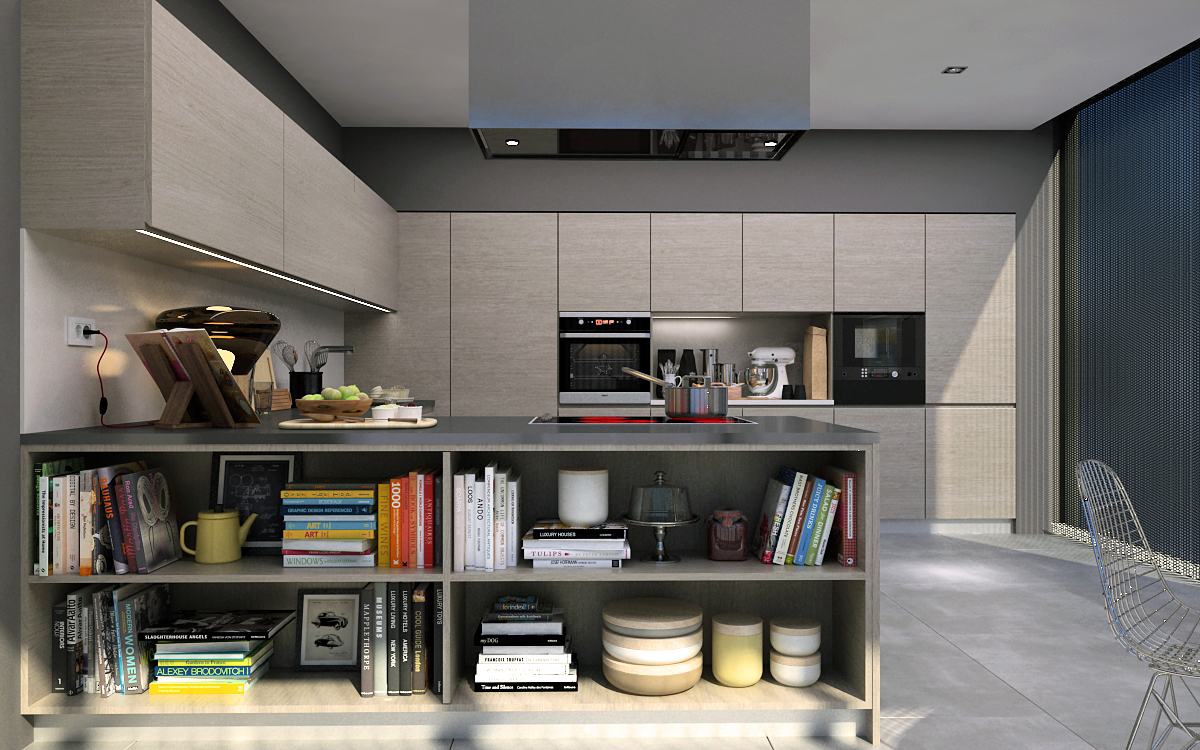 Kitchen design，Interior decoration，Interior design，Design modeling and process，