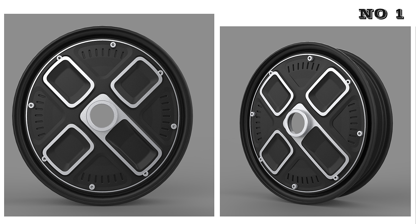 Front wheel motor design，