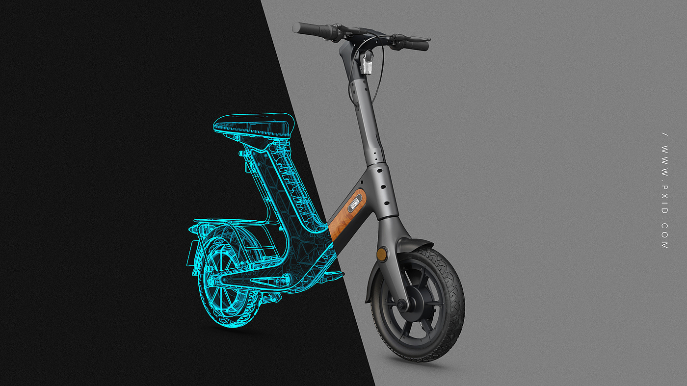 Electric bicycle，Electric bicycle design，Bicycle design，Pxid industrial design，Vehicle design，vehicle，Transportation tools，