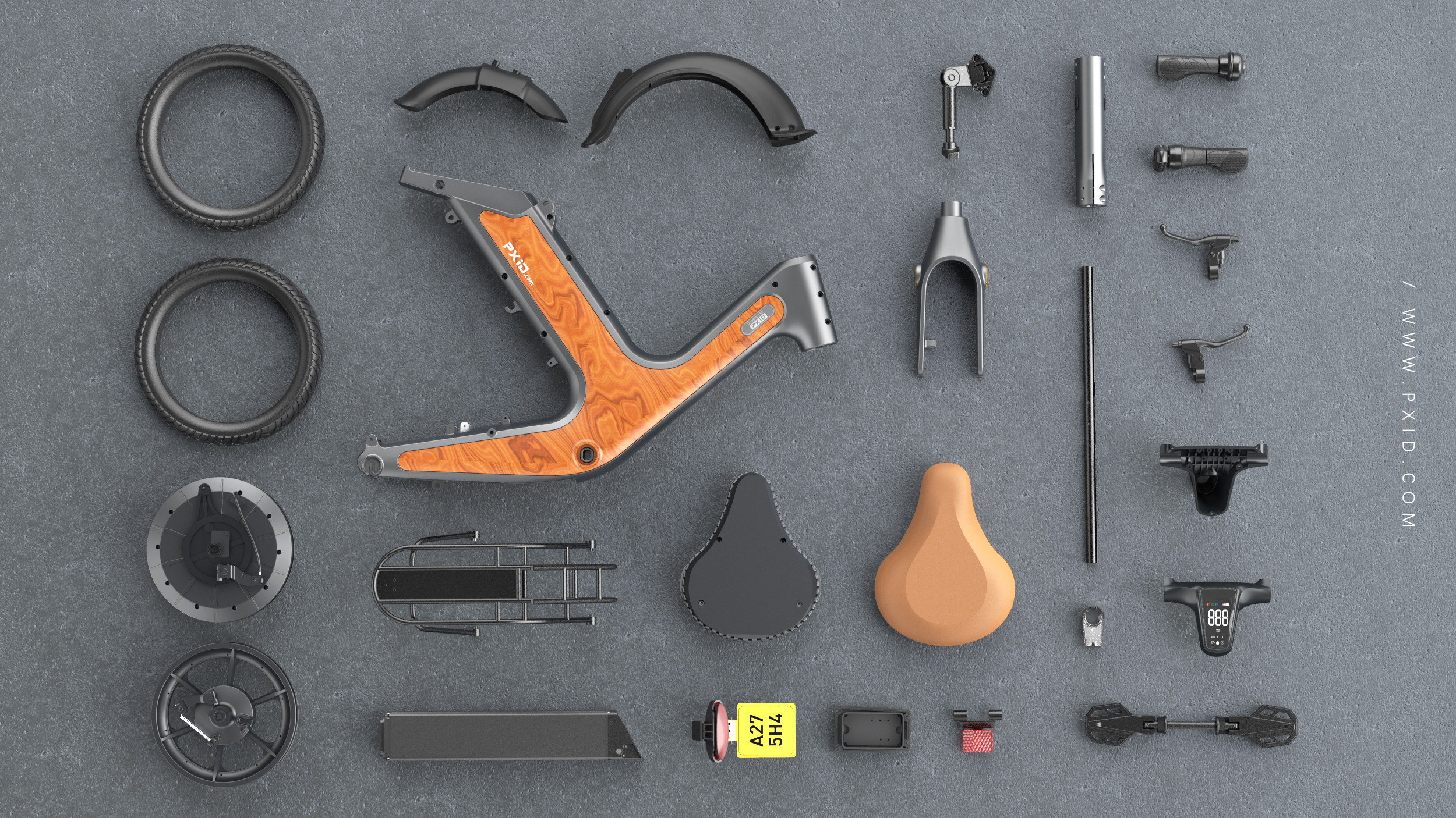 Electric bicycle，Electric bicycle design，Bicycle design，Pxid industrial design，Vehicle design，vehicle，Transportation tools，