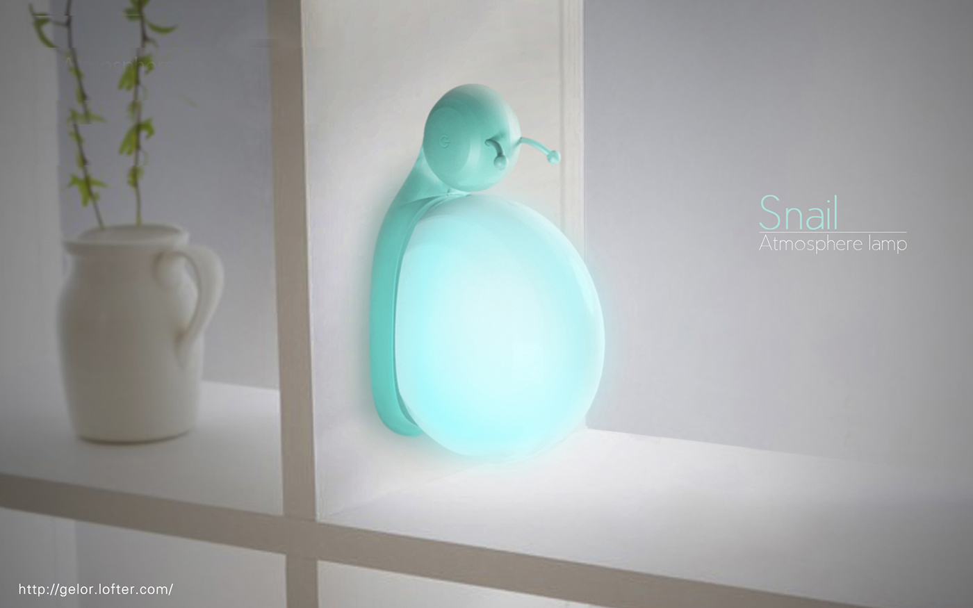 USB interface，simple，lovely，snail，Atmosphere lamp，