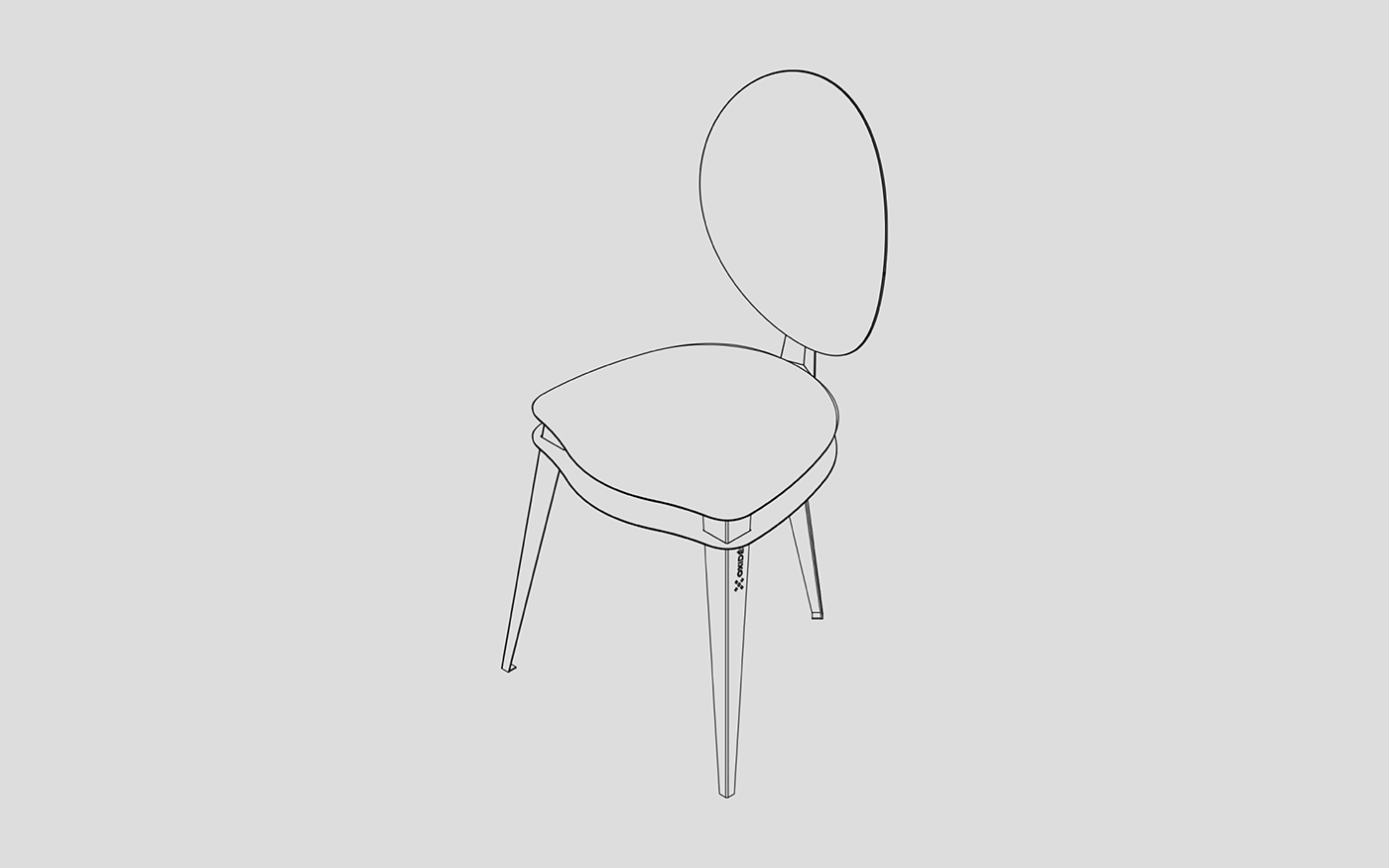 chair，Lilian Thollet，Made of steel，