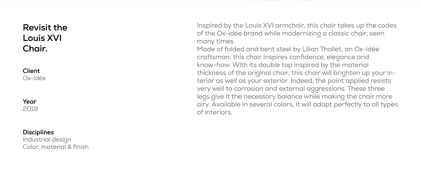 chair，Lilian Thollet，Made of steel，