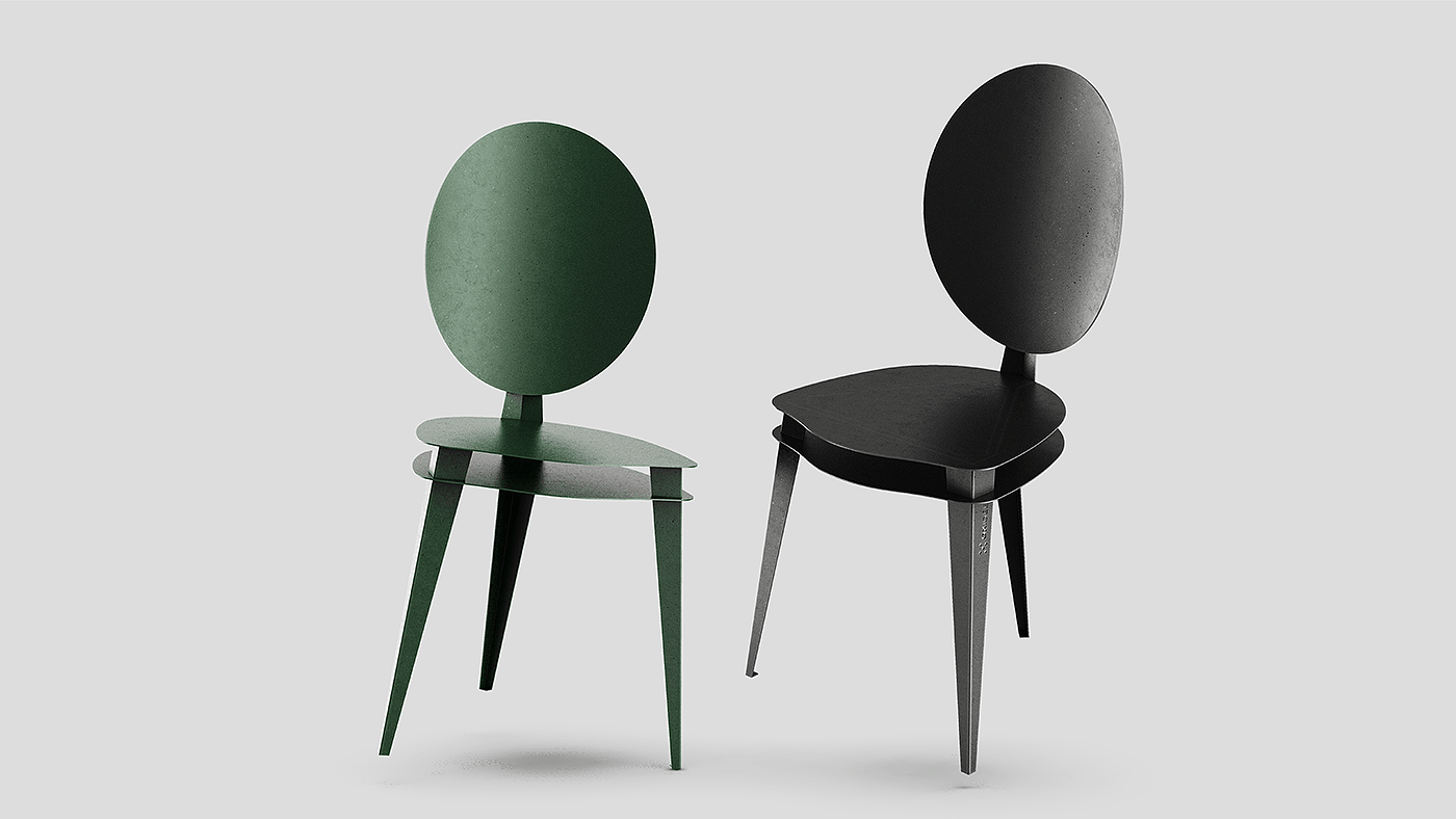 chair，Lilian Thollet，Made of steel，