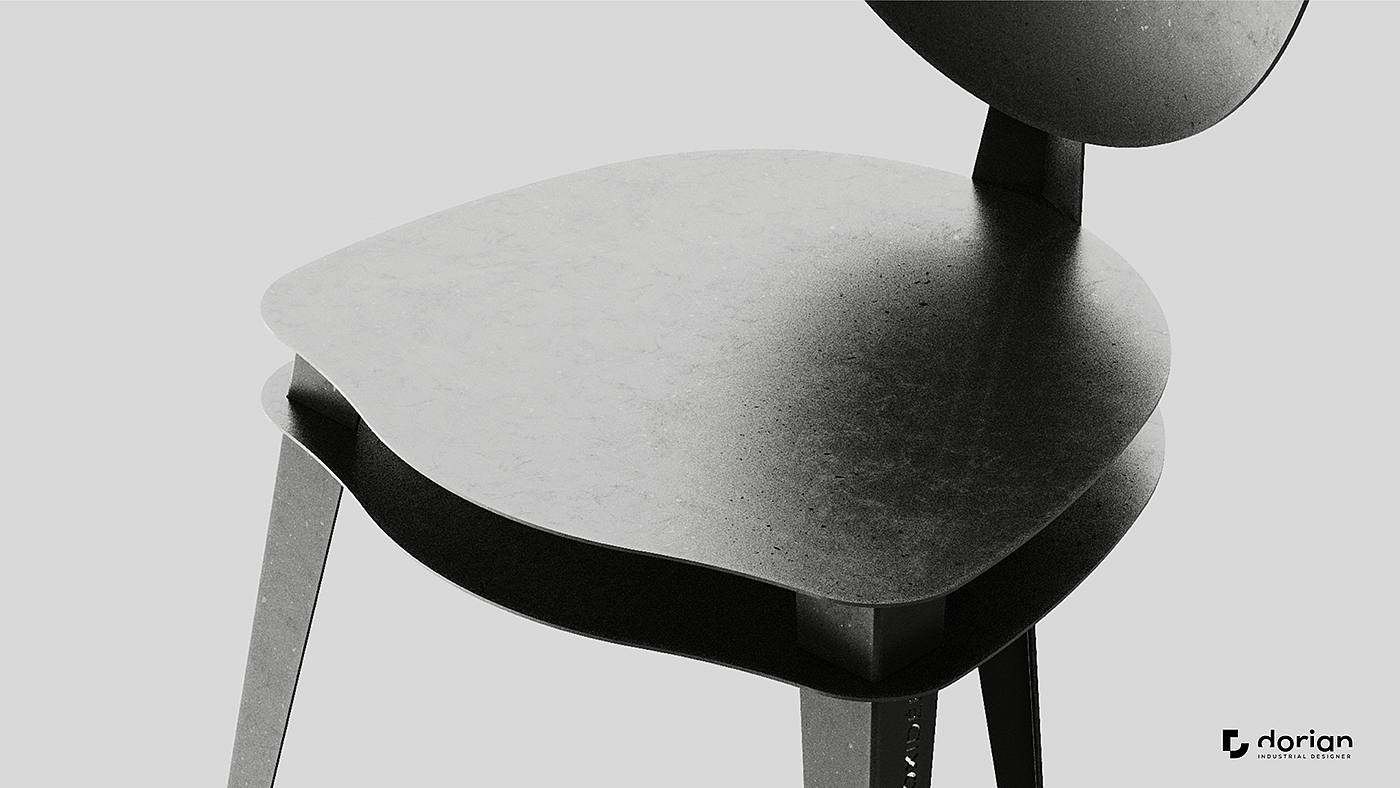椅子，Lilian Thollet，钢材制成，
