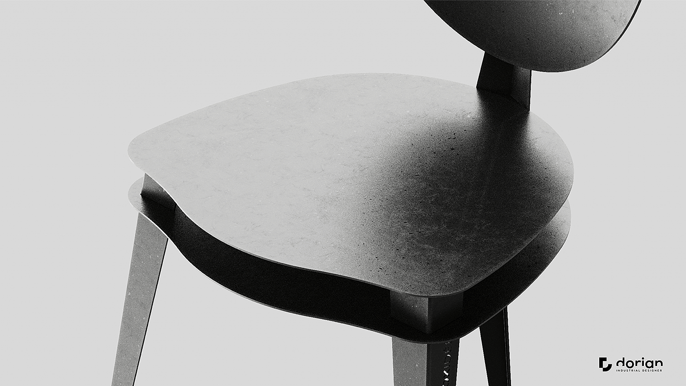 chair，Lilian Thollet，Made of steel，