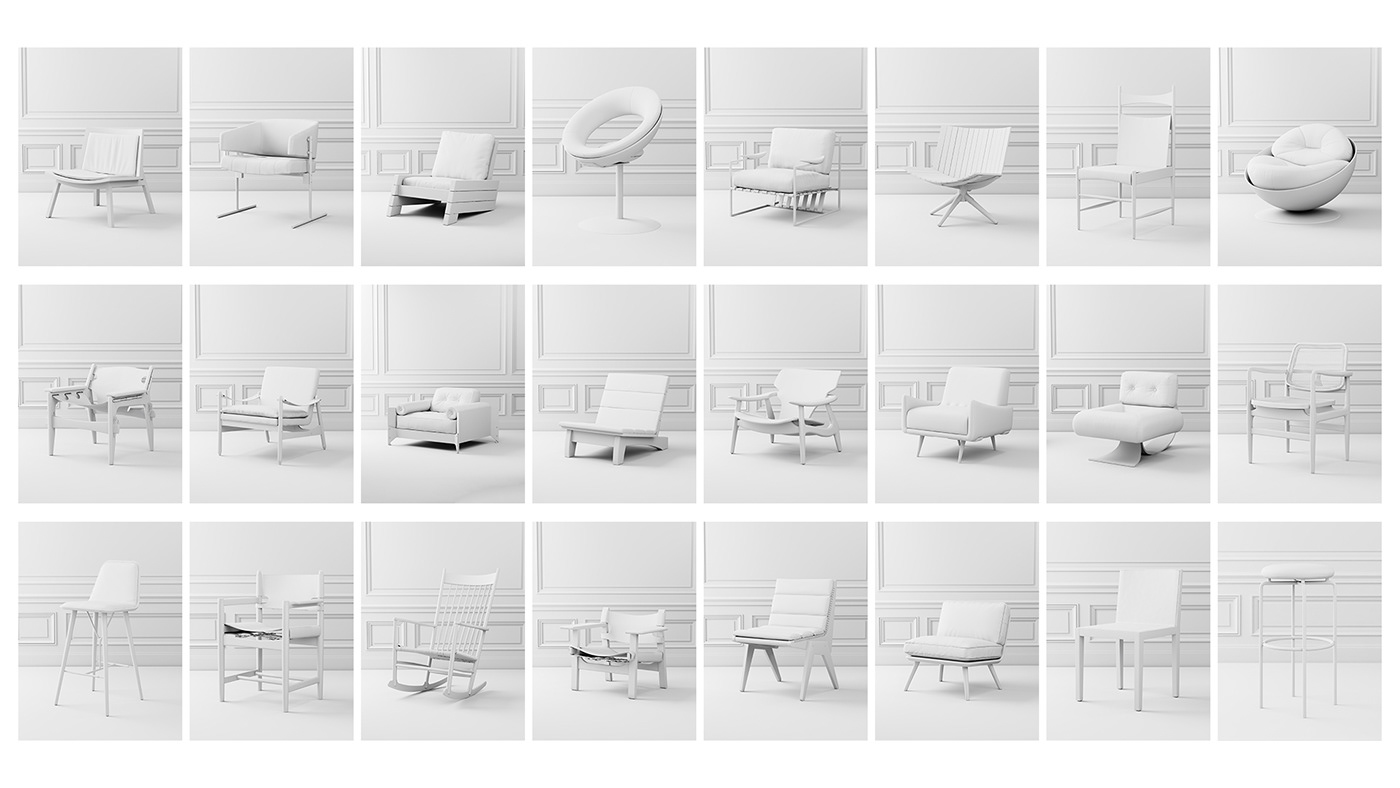 Jakub Cech，3d，Family model，furniture，Material Science，