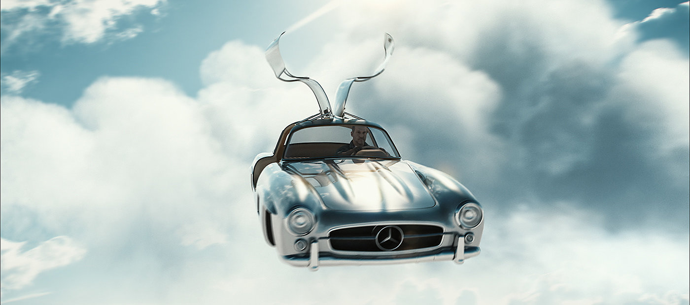 cgi，TRABTECH，Benz，3d，Ou Yi，mercedes，Classic car，Automobile design，