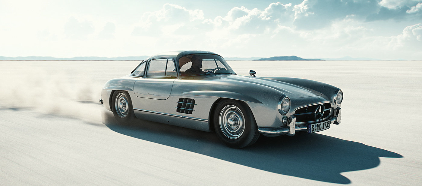 cgi，TRABTECH，Benz，3d，Ou Yi，mercedes，Classic car，Automobile design，