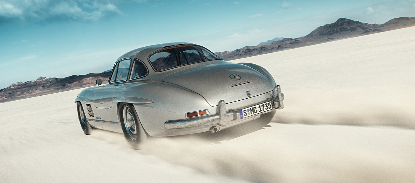 cgi，TRABTECH，Benz，3d，Ou Yi，mercedes，Classic car，Automobile design，
