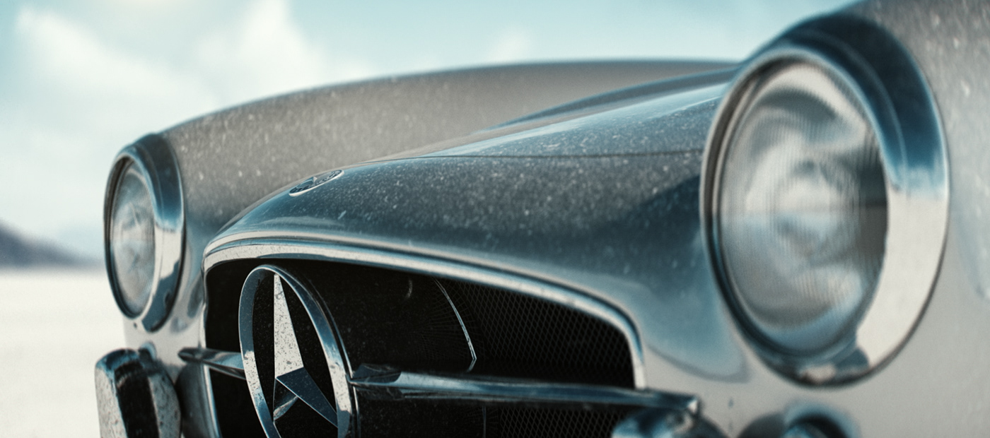 cgi，TRABTECH，Benz，3d，Ou Yi，mercedes，Classic car，Automobile design，