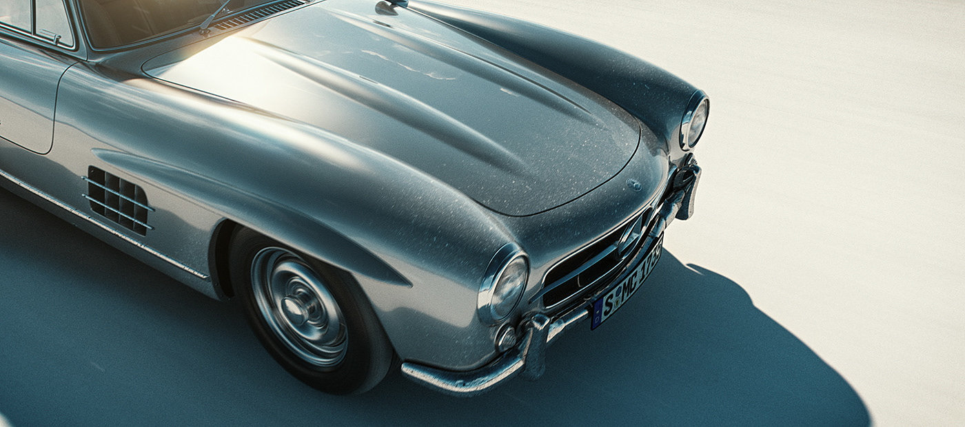 cgi，TRABTECH，Benz，3d，Ou Yi，mercedes，Classic car，Automobile design，