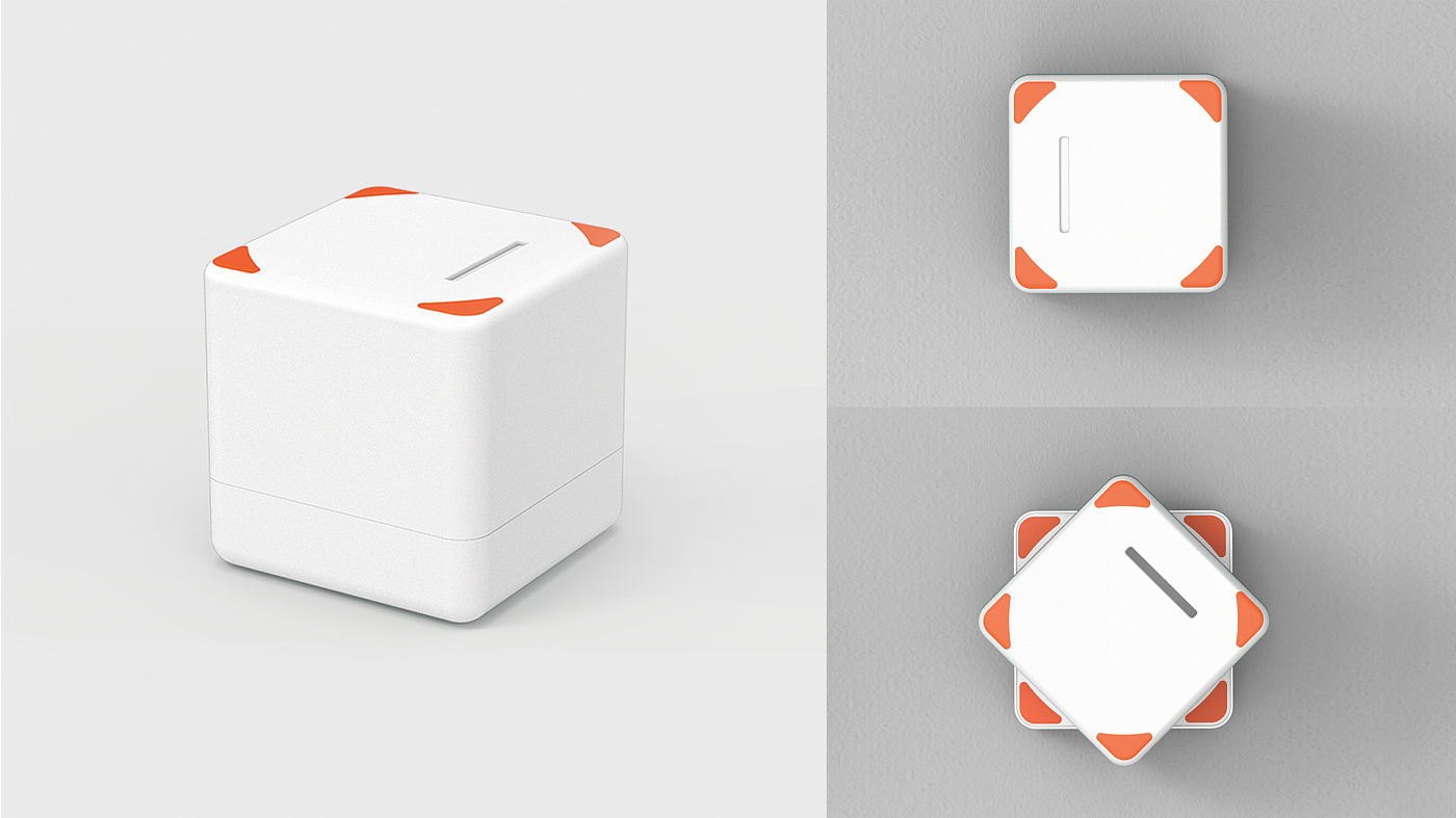 Piggy bank，Cube twist，Creative design，