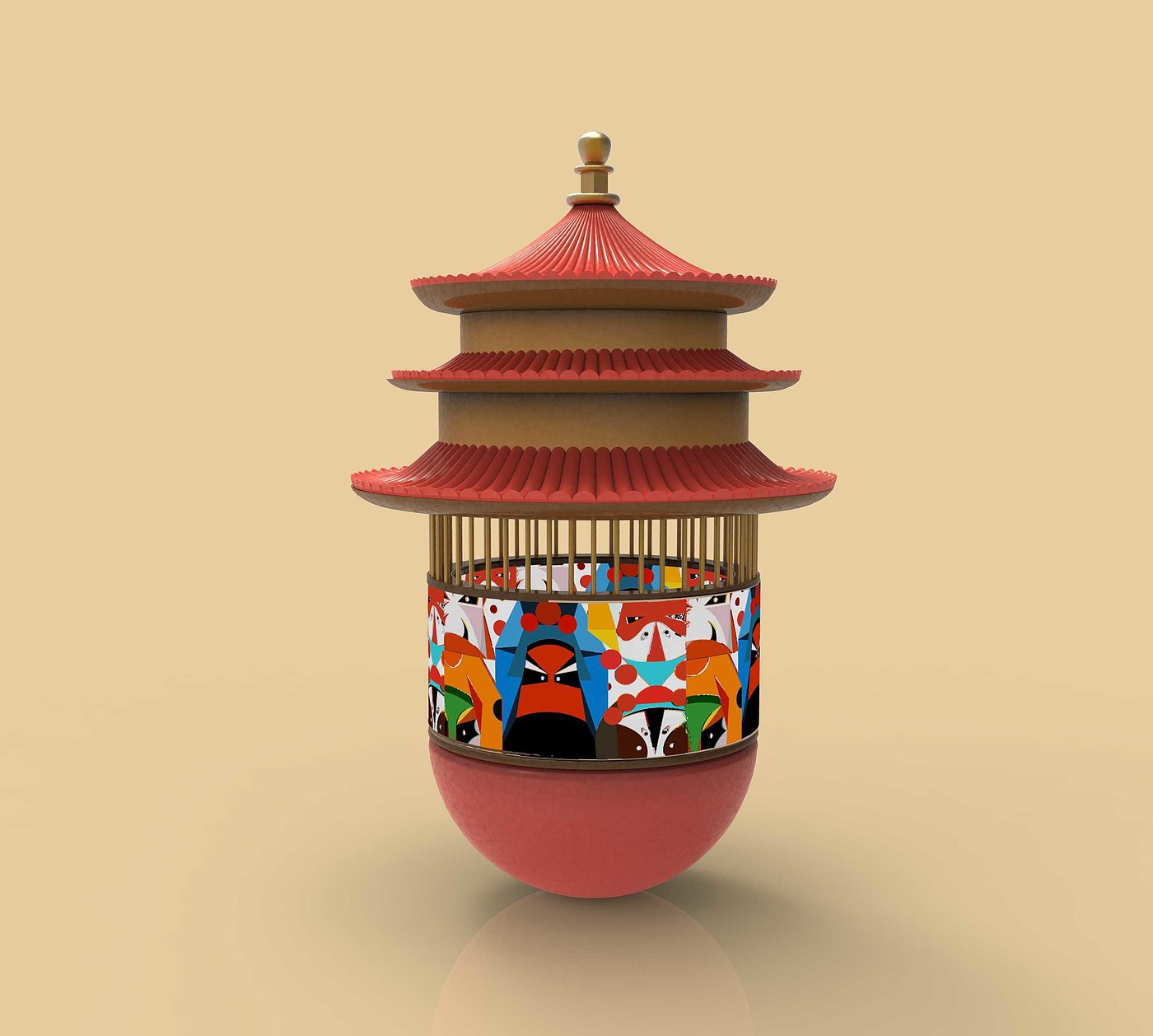 Cultural innovation lamp design product design，