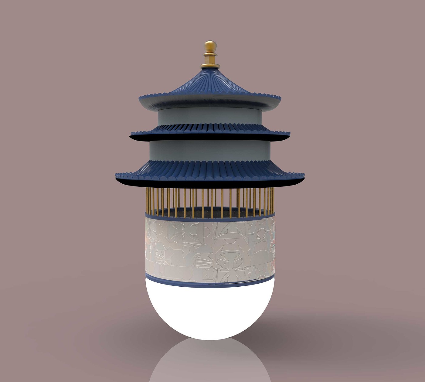 Cultural innovation lamp design product design，