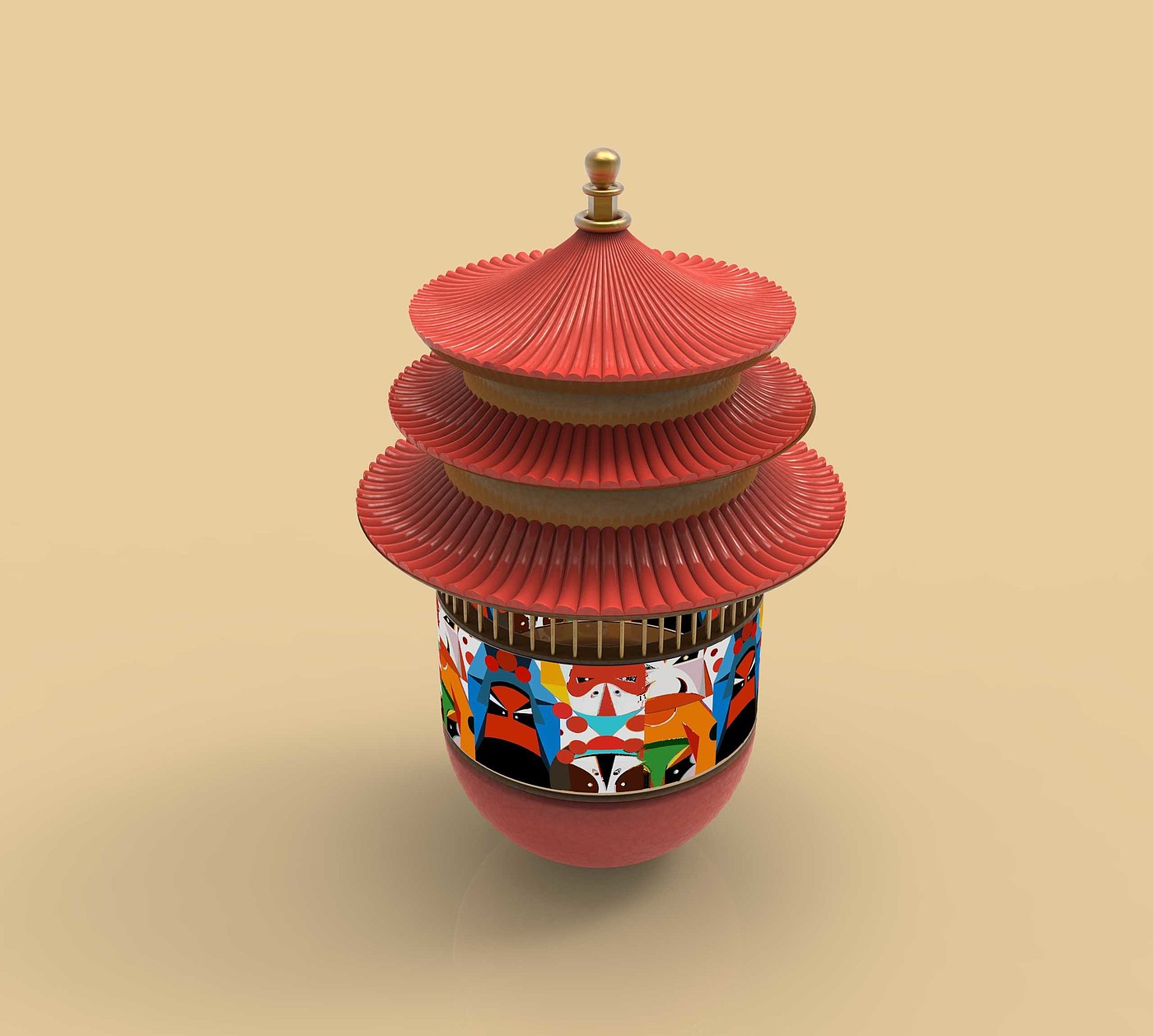 Cultural innovation lamp design product design，