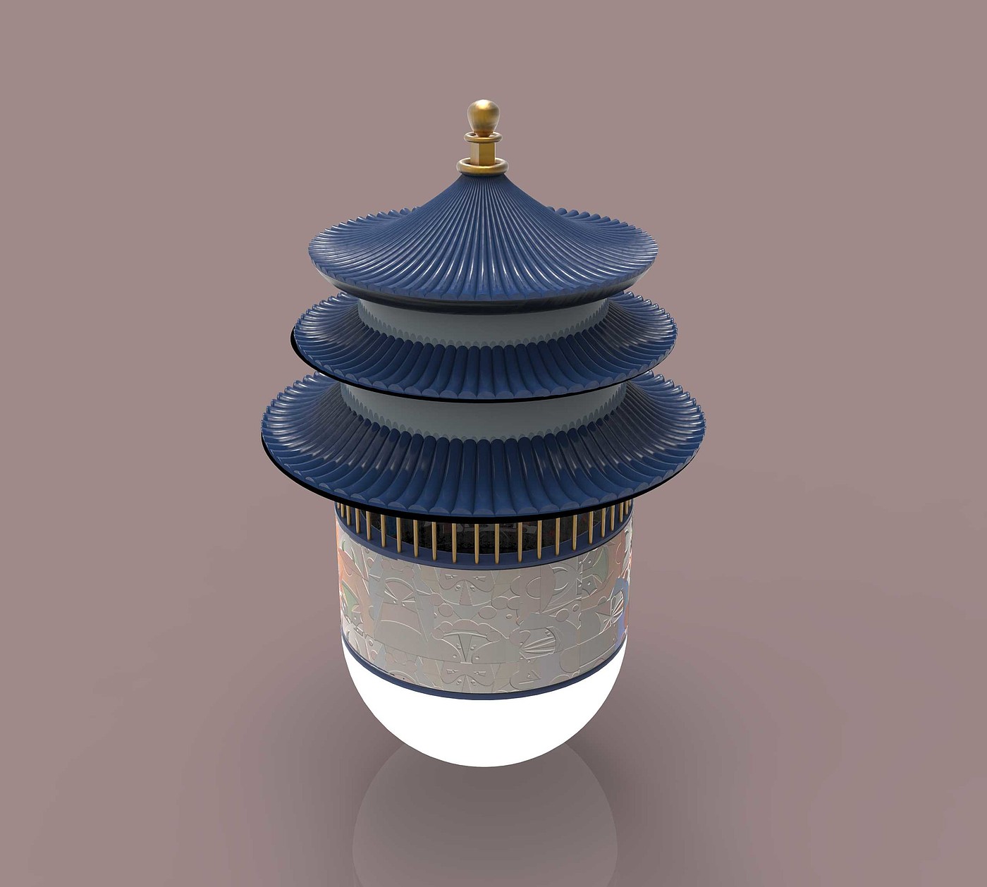Cultural innovation lamp design product design，