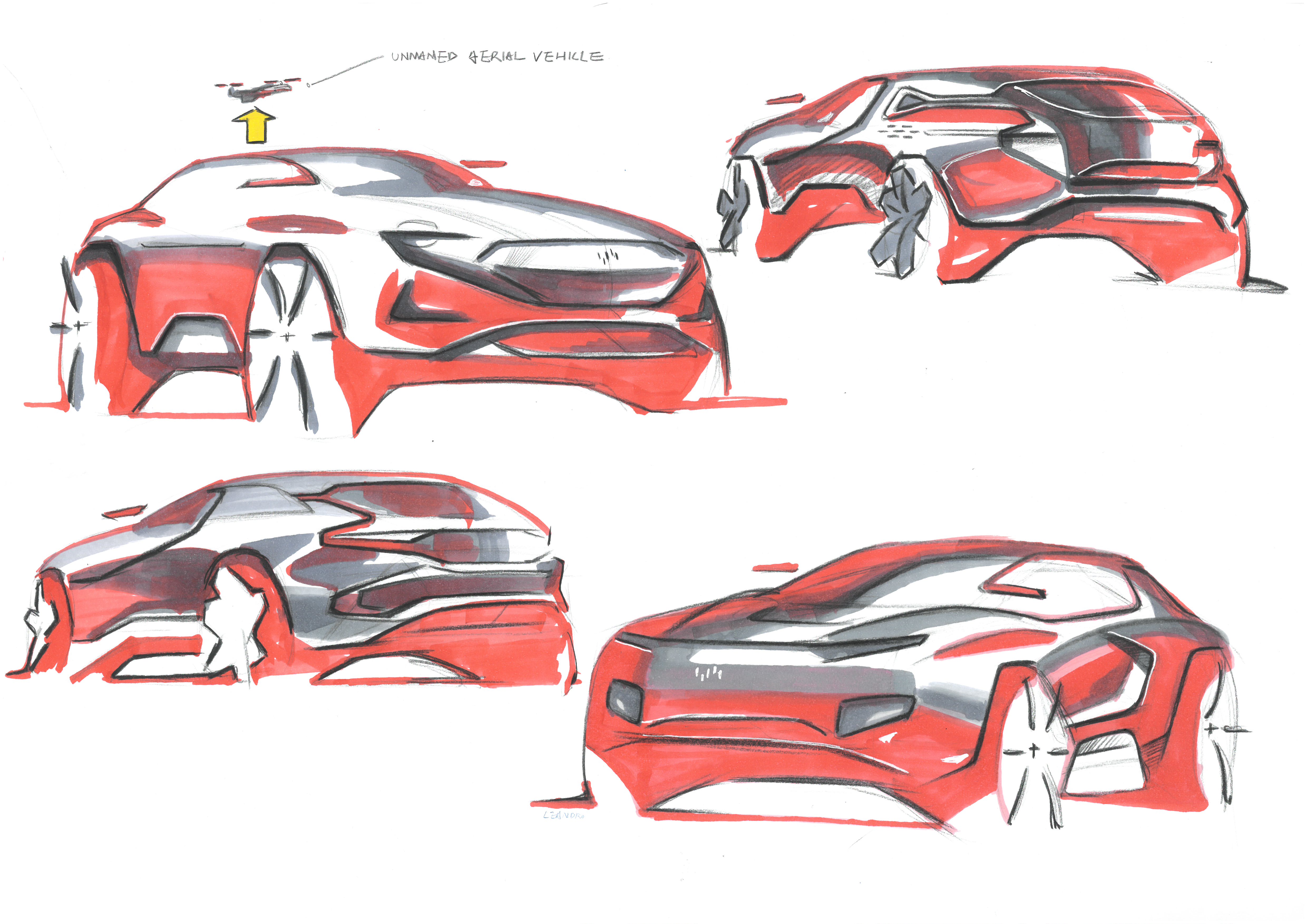 Chen Sheng，Automobile design，Hand drawn，Concept car design，