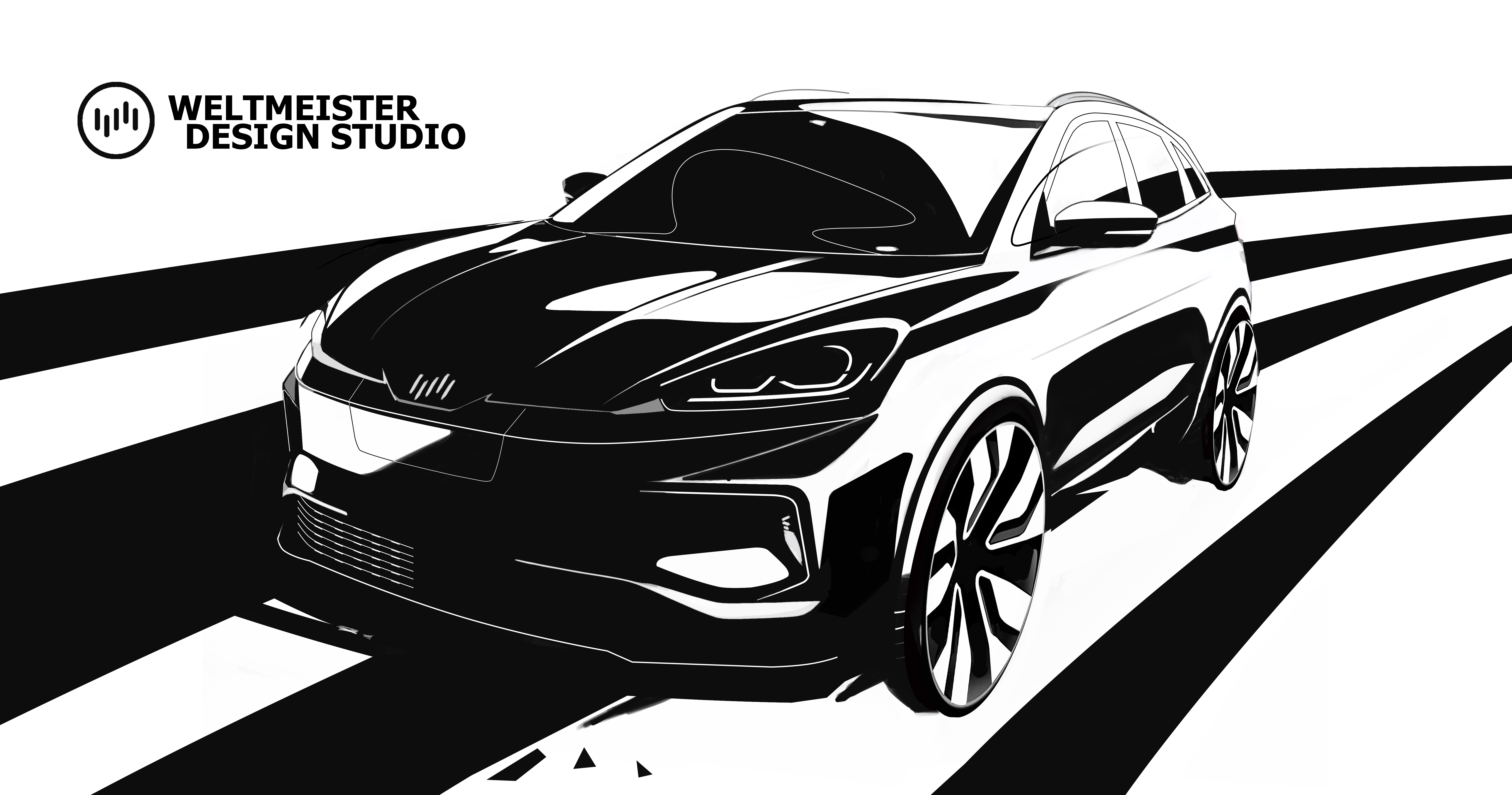 Chen Sheng，Automobile design，Hand drawn，Concept car design，