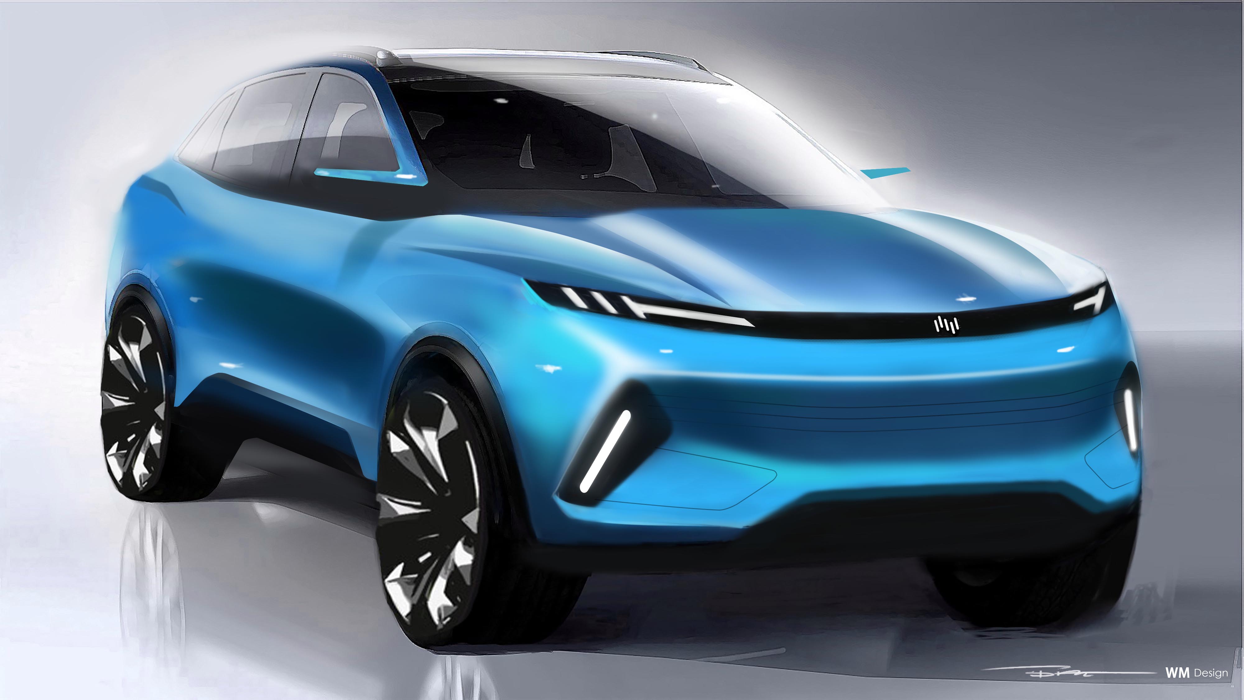 Chen Sheng，Automobile design，Hand drawn，Concept car design，