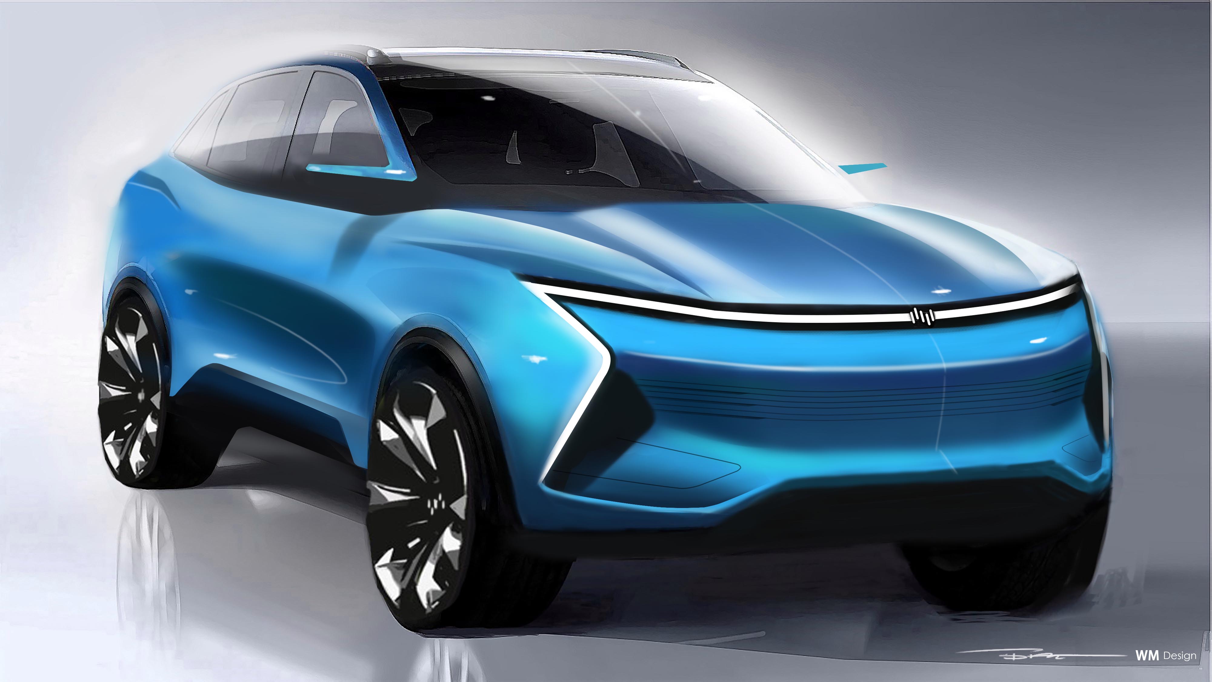 Chen Sheng，Automobile design，Hand drawn，Concept car design，