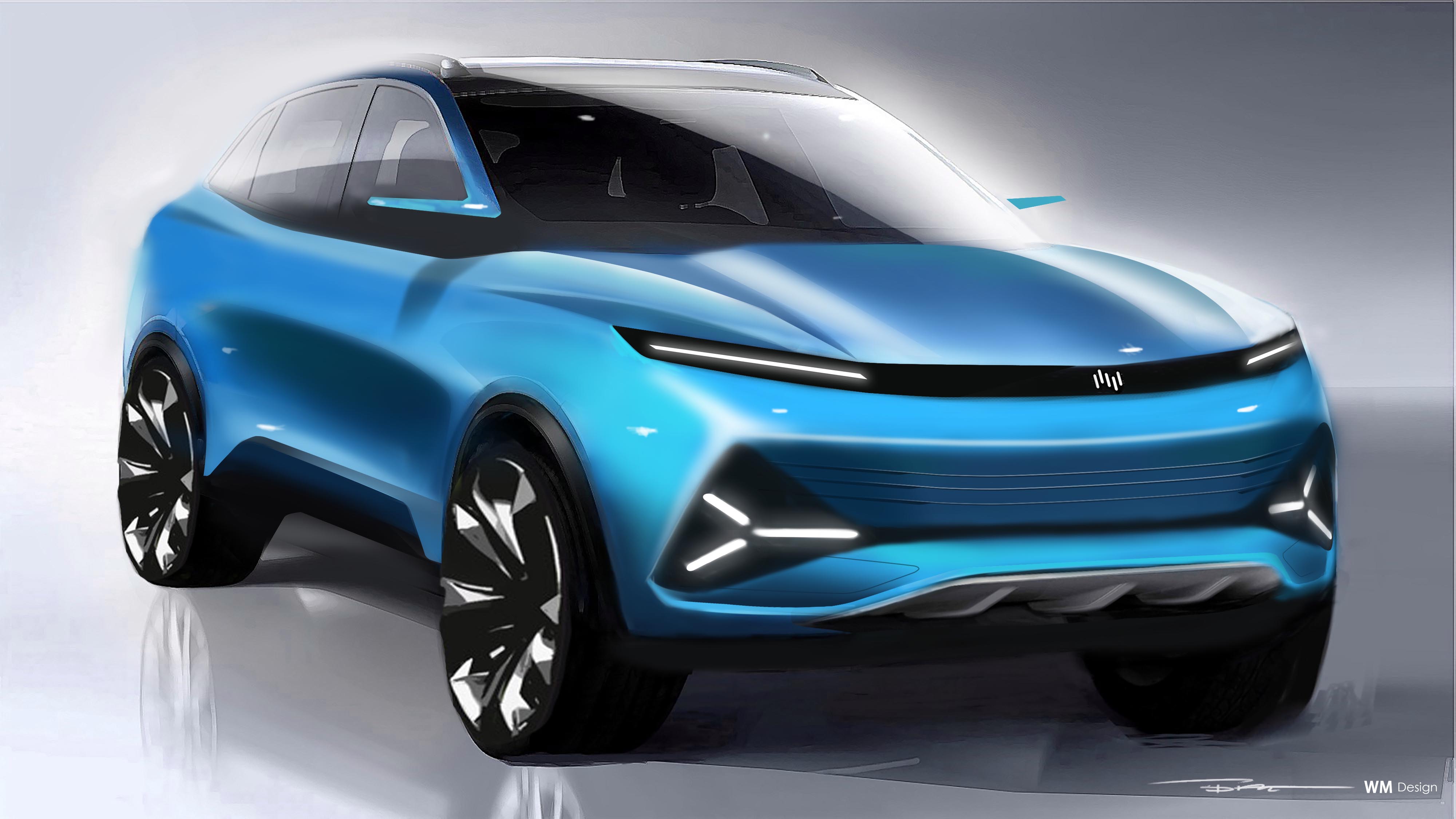 Chen Sheng，Automobile design，Hand drawn，Concept car design，