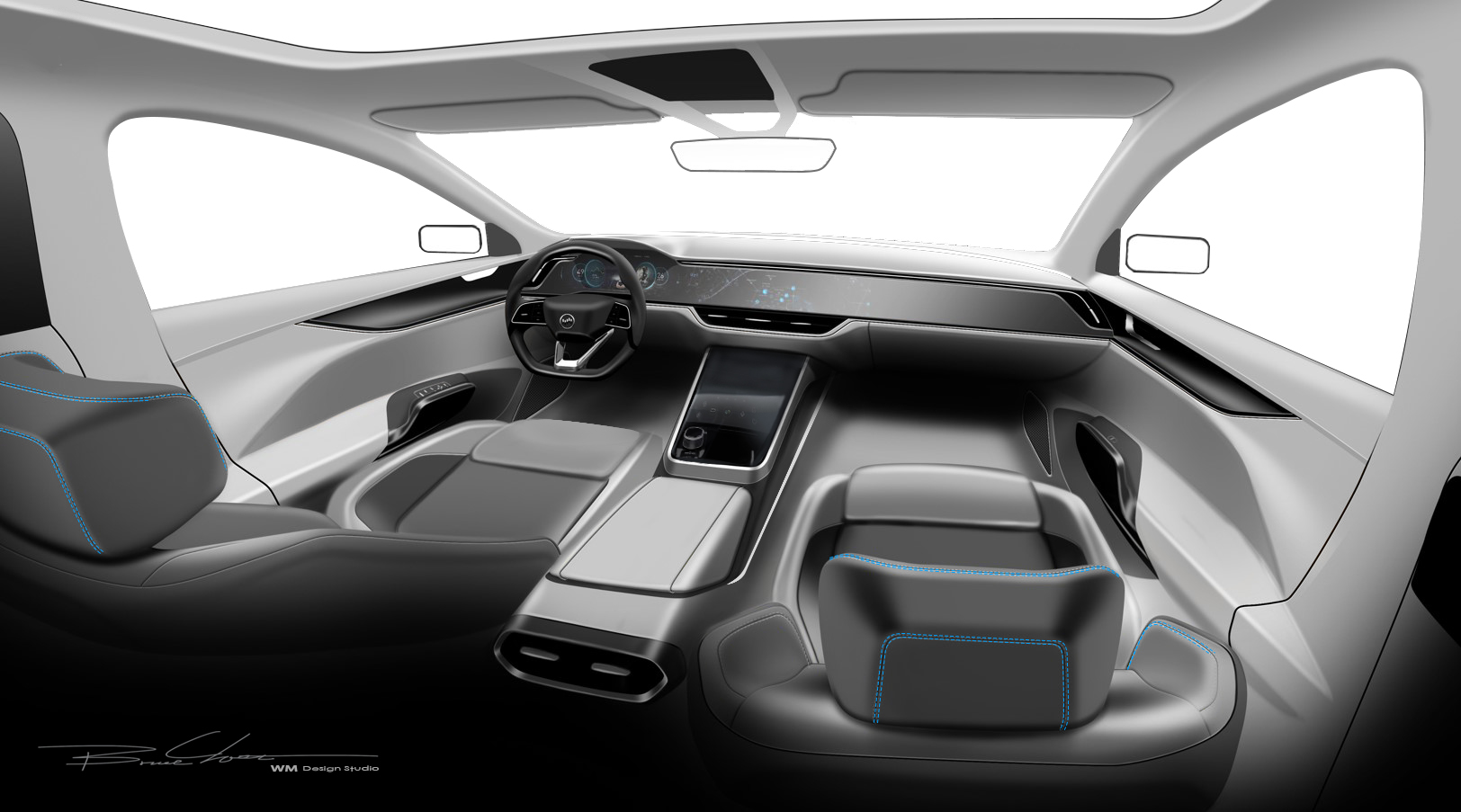 Chen Sheng，Automobile design，Hand drawn，Concept car design，