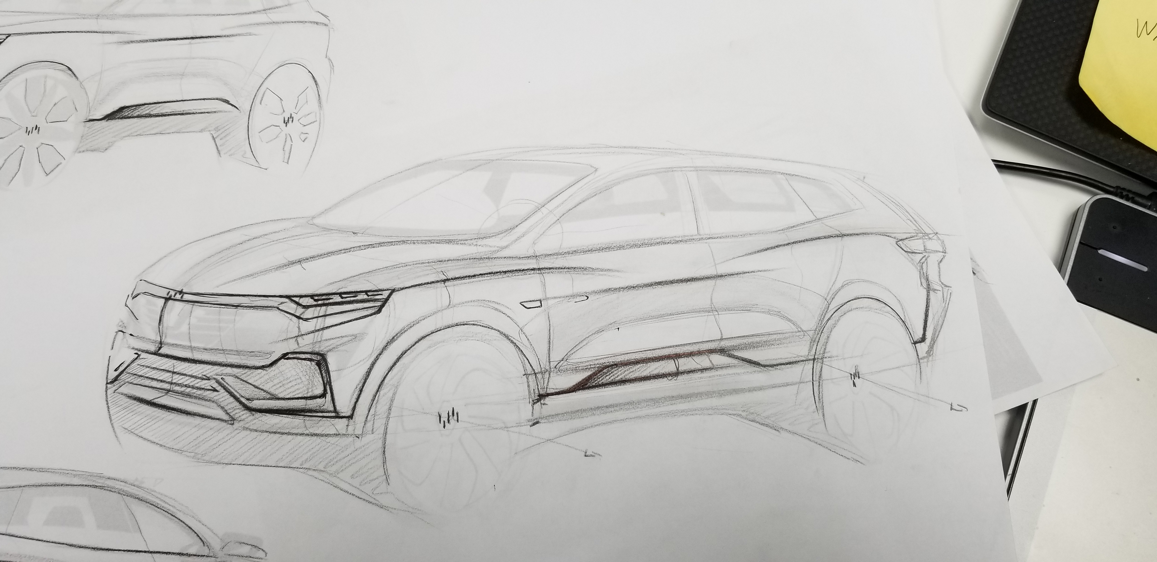 Chen Sheng，Automobile design，Hand drawn，Concept car design，