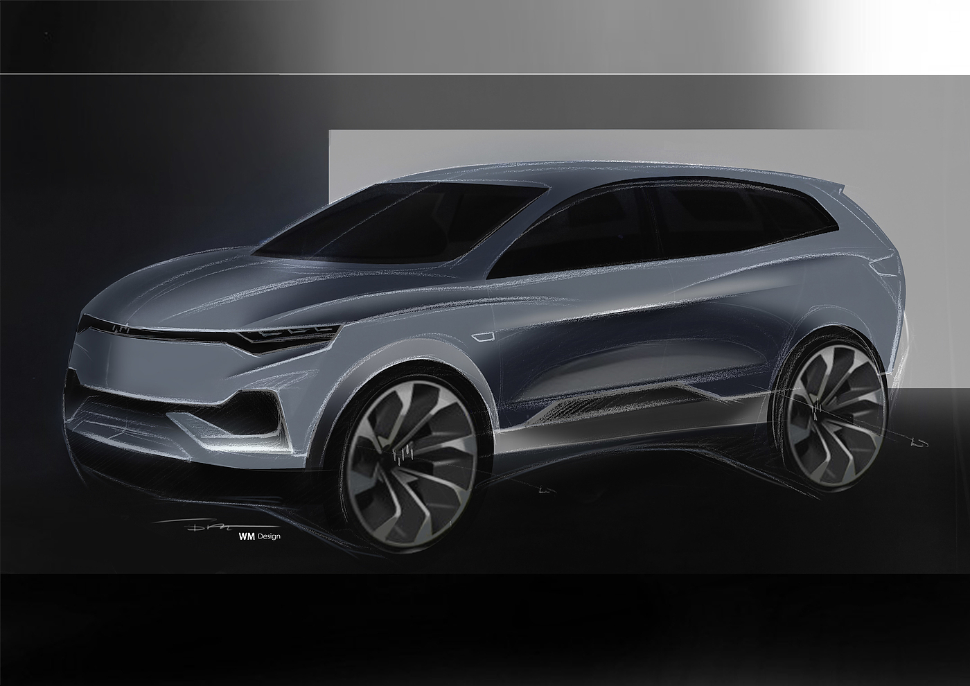 Chen Sheng，Automobile design，Hand drawn，Concept car design，