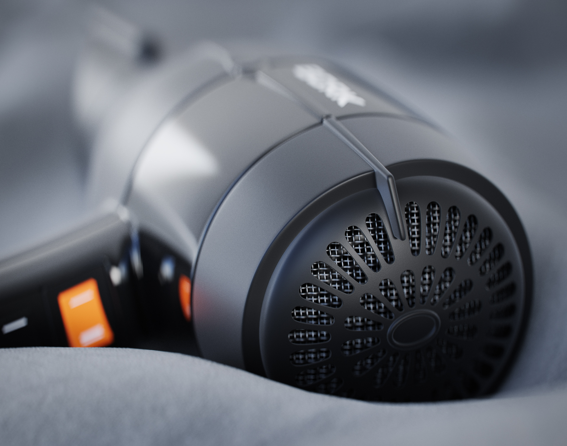 Cool black，Bock brand，hair drier，3D model rendering，