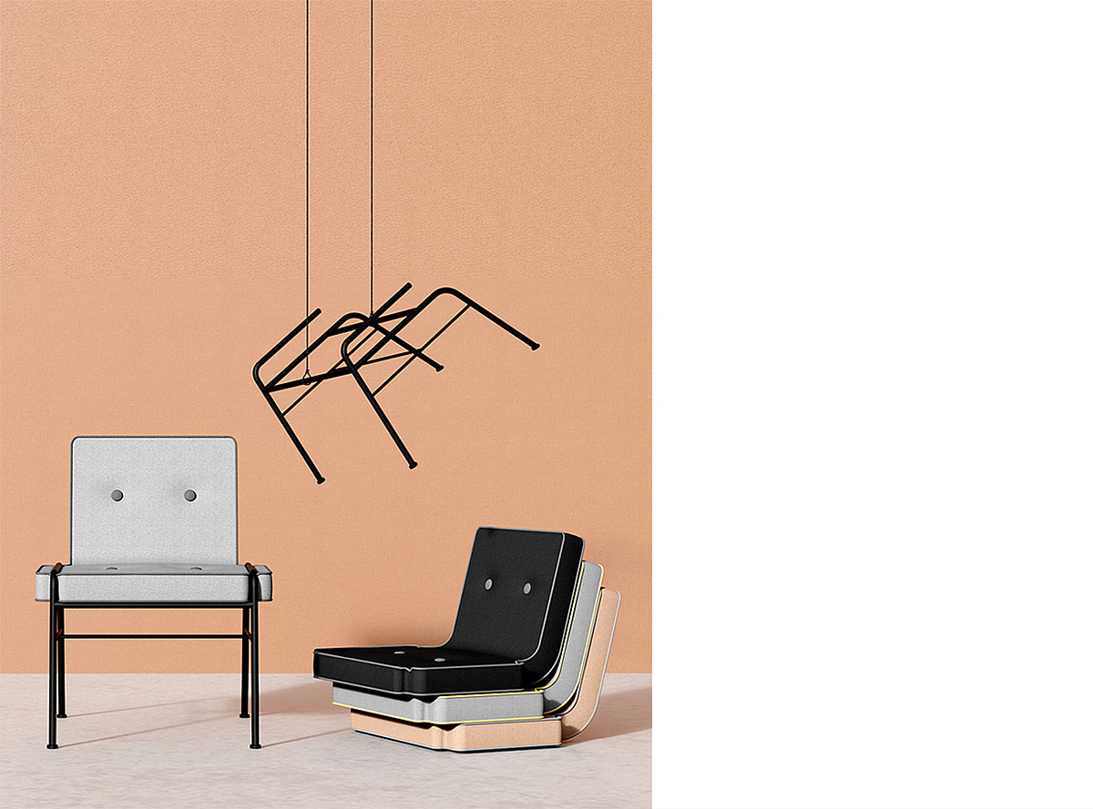 alako，Creative home，Combined chair，furniture design ，