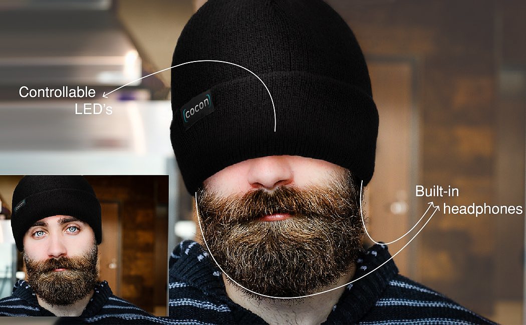 Hat，Intelligent device，wearable devices ，Built in LED，Built in headphones，App control，