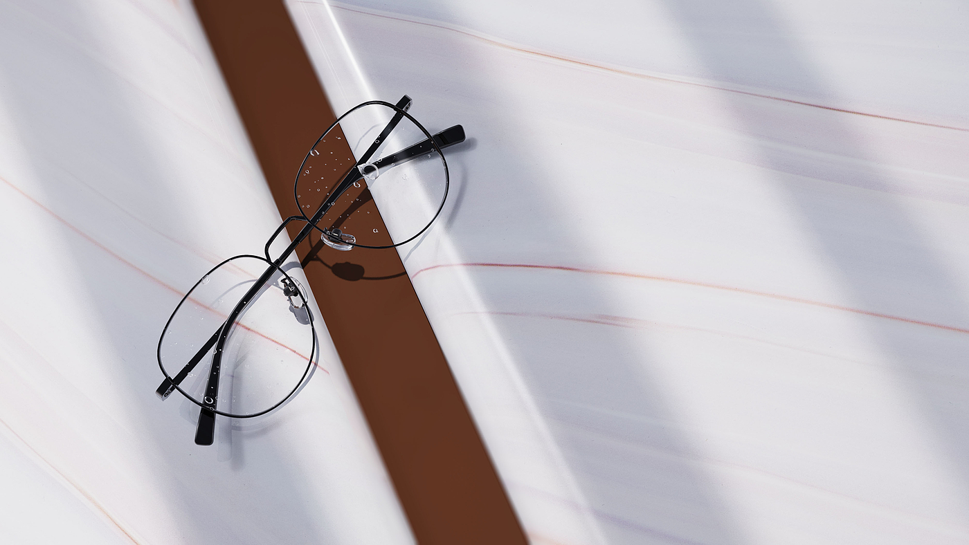 Render，glasses，design sketch，