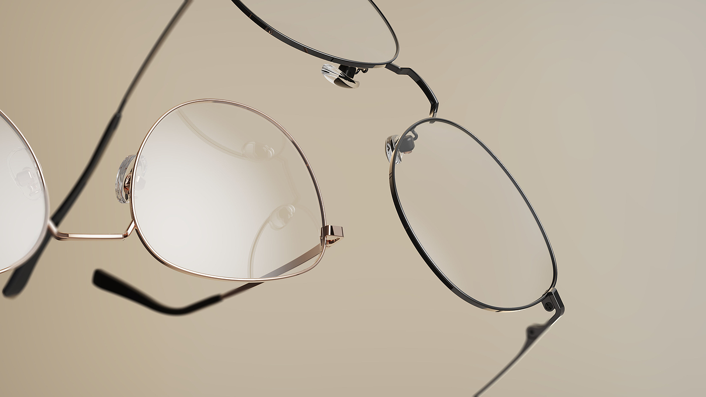 Render，glasses，design sketch，
