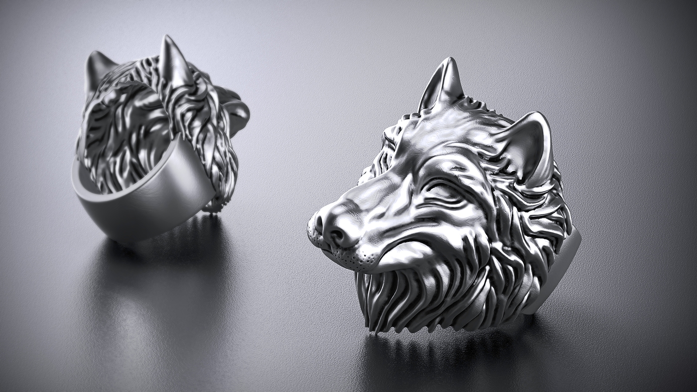 Zbrush，keyshot，wolf，Modeling and rendering，jewelry，Jewellery，